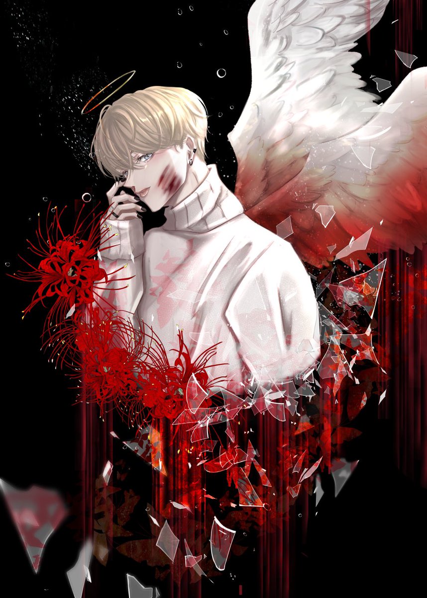 「血塗れ天使 」|rabbitのイラスト
