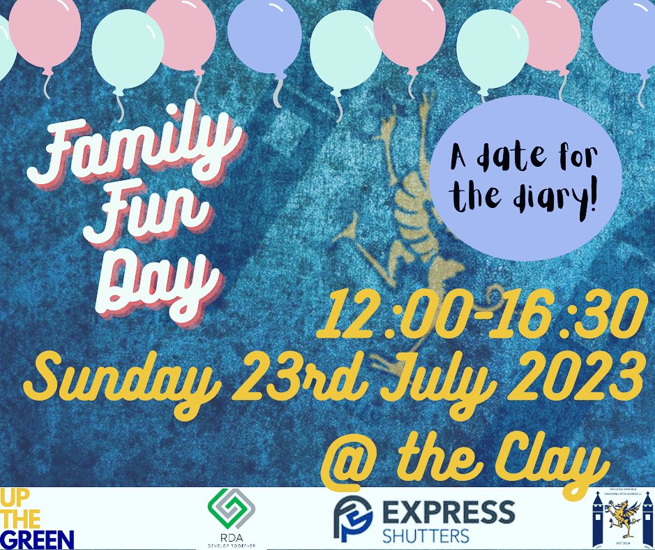 Our annual Family Fun Day has been announced! Don’t forget to add the date to your diary!