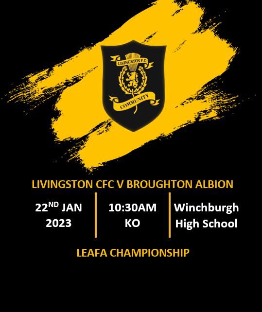 Back to league business tomorrow! 

After a fair bit of waiting for the snow and ice to clear and a late change of venue to ensure the game is on, we are back in league business tomorrow against Broughton, at Winchburgh. 

Another massive 3 points if we can get them.