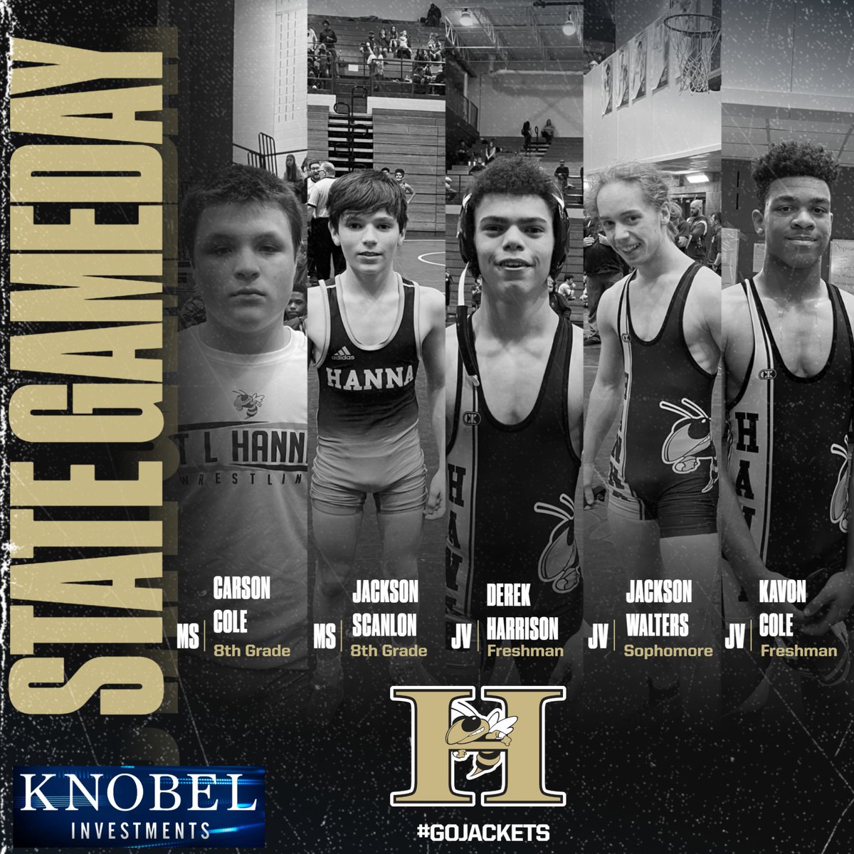 The JV and MS wrestlers wake up today to compete in the oldest tournament in South Carolina, the Carolina Invitational. Good luck to these five athletes as they compete in the most important JV/MS Wrestling event of the year! <a href="/tlhanna_ad/">Thomas Bell</a>