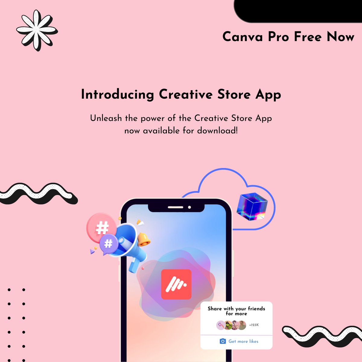 creativealtmg's tweet photo. "Exciting news! Our new app is finally here! To celebrate, we're giving away FREE subscriptions to Canva Pro to the first 3000 users who download and sign up. Don't miss out on this limited-time offer! #applaunch #freesubscription #canvapro #creativealt #creativestore" https://t.co/OQp1eoPQDX
