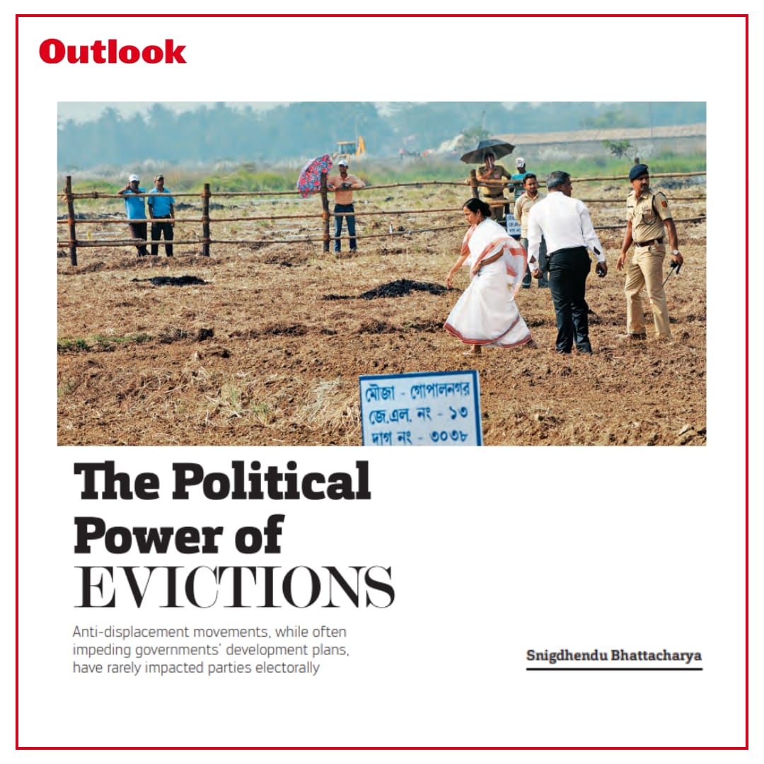 Outlookindia's tweet photo. #OutlookMagazine | Anti-displacement movements, while often impeding governments' #development plans, have barely impacted parties #electorally. So, what is the political power of #evictions?
@snigspeak of Outlook visits #WestBengal to find answers.
https://t.co/I5PW7FL8y4 https://t.co/TJdyEJz78j