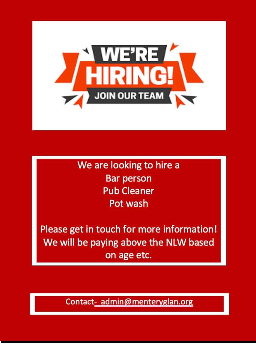menter_y_glan's tweet image. #pubjobs #villagepub #pennal #swydd #cymru #cleaningjobs