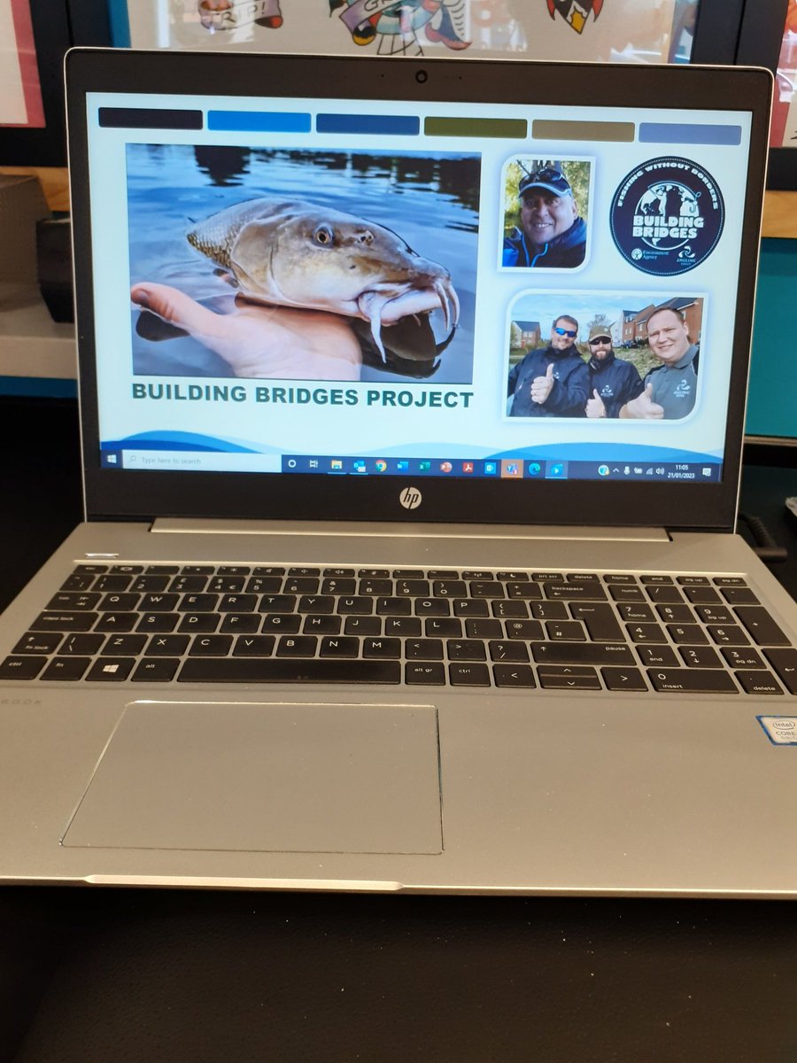 NevinHunterREM's tweet photo. Great to help deliver an online Fisheries Enforcement Workshop to more than 100 anglers.  But I have never done one from a Tattoo studio. Well I cut the Internet cable at home and my son in law, an angler, offered his studio to log in. Great stuff and all enjoying with Q&amp;A's https://t.co/16MjsUNki1