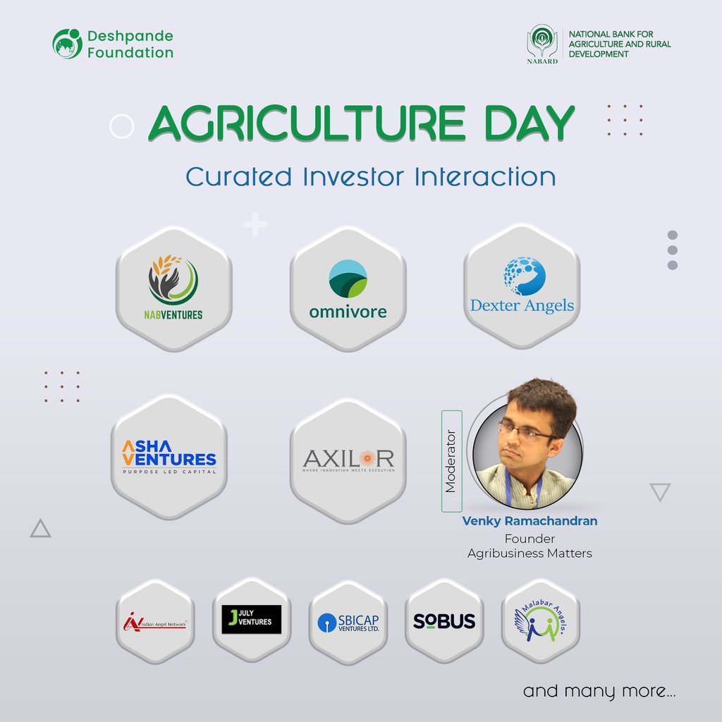 DeshpandeFdtn's tweet photo. Agriculture Day is coming up next week on 24 Jan! It will feature panel discussions and start-ups from the agricultural sector.
Watch this space for the live stream link!
#Indianagriculture #agritech #watermanagement #resilientagriculture #foodsecurity
#AgriValueChains https://t.co/7Une2f2zxG