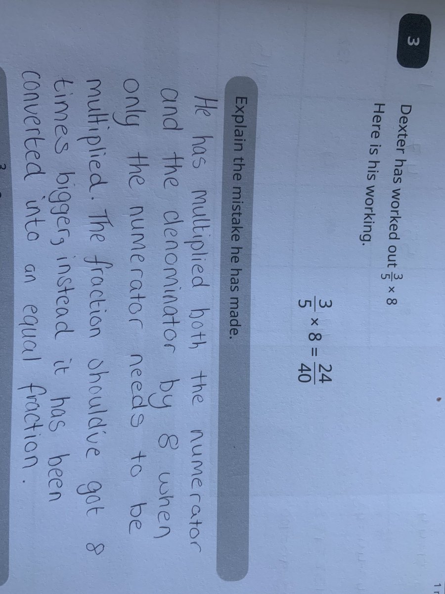 Don’t mind marking at the weekend when answers are like this 🥰 #mastery #writelikeanexpert <a href="/MathsTASE1/">Maths @ TASE</a> <a href="/TrinityAcadStE/">Trinity Academy St Edward’s</a>