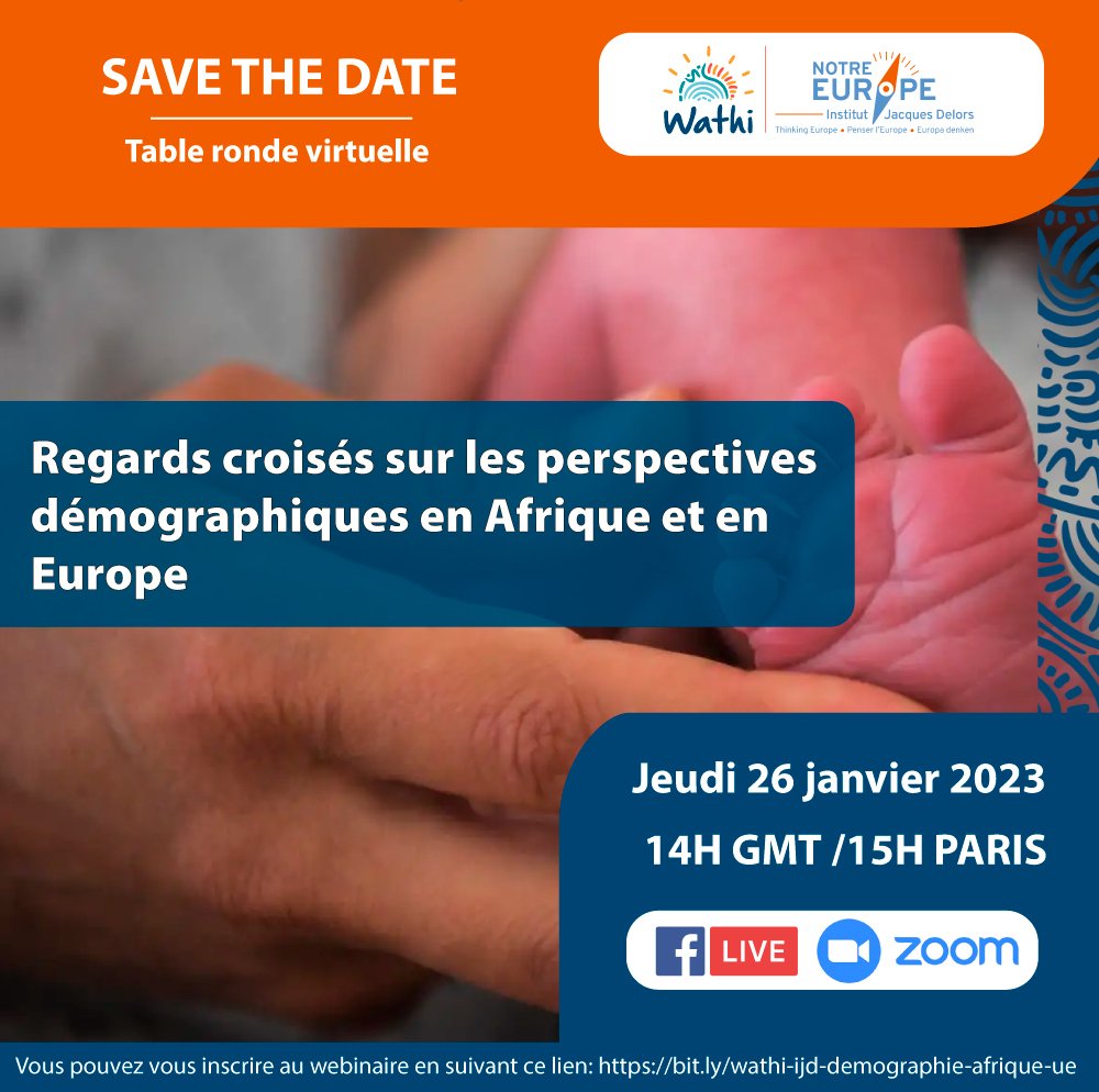 WATHI_ThinkTank's tweet photo. #Table_Ronde_Virtuelle
Ne manquez pas notre prochain Ă©change avec @DelorsInstitute sur les âRegards croisĂ©s sur les perspectives dĂ©mographiques et leurs implications en #Afrique et en #Europeâ
đïž Jeudi 26 Janvier
â° 14h GMT
đ https://t.co/O2sBqbyF6t https://t.co/D1PMSOZsDF
