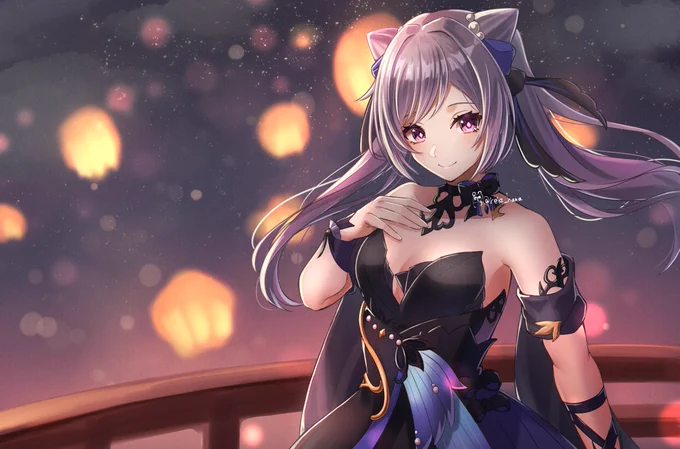 62日目、刻晴(原神)海灯祭スキンKAWAII#100日チャレンジ#GenshinImpact #Keqing 
