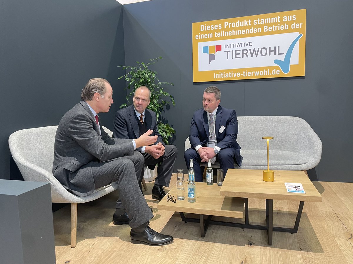 Heute bei uns zu Besuch: Minister Werner Schwarz . Herzlichen Dank für das Interesse an der #ITW und am Zukunftsthema #Tierwohl. #IGW2023