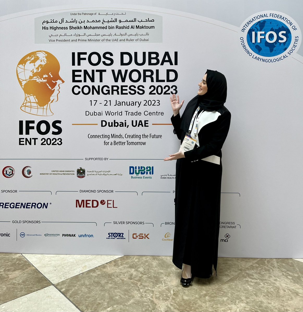 DaliaHamdan_'s tweet photo. اخيراً، شاركت كمُتحدثة بتقديم عرض شفهي في مؤتمر الإتحاد الدولي لأطباء الأنف والأذن والحنجرة و الذي يُقام كل ٤ سنوات حول العالم، و لأول مرة يُقام في الشرق الأوسط- دبي (IFOS 2023) 

Glad to be part of this great assembly with all ENT experts @Ifos2023 https://t.co/2RU1Qs1ltg