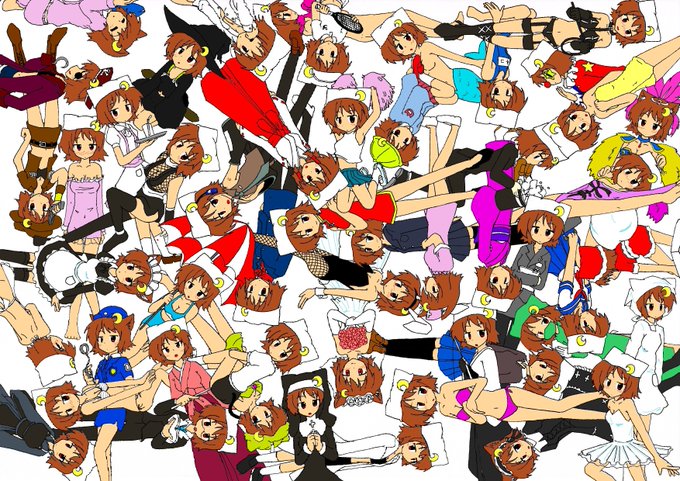 ネコのコスプレ大図鑑 | 三日月ネコ #pixiv https://t.co/3Zbtae4wSa ちなみに13年前にも書いてるけど さすがに絵柄変わって‥かわ‥ 