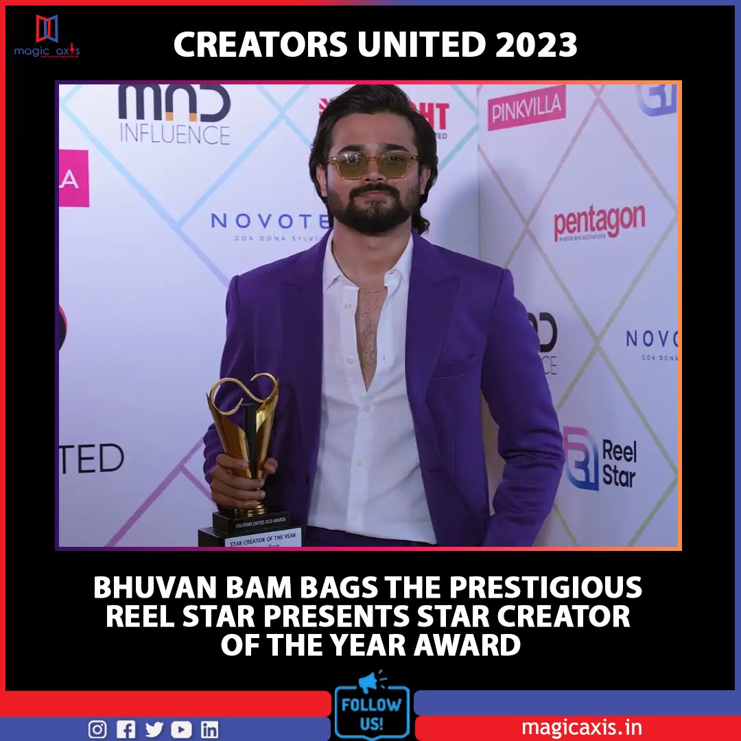 Congratulations 🎊 #BhuvanBam 
#bbkivines 

#magicaxis #creative #creator #creatorgrams #creatorunitedaward2023 
@Bhuvan_Bam
