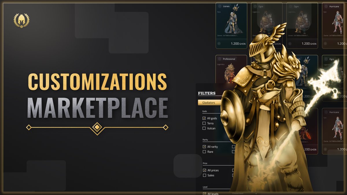 During the game, players can create customizations that are NFTs and can be traded on the marketplace.💰

There will be various types, from regular to limited seasonal editions. The floor price will be set by the players.🔥

#P2E #MOBA #GameFi #NFT #Sol #marketplace #Android #IOS