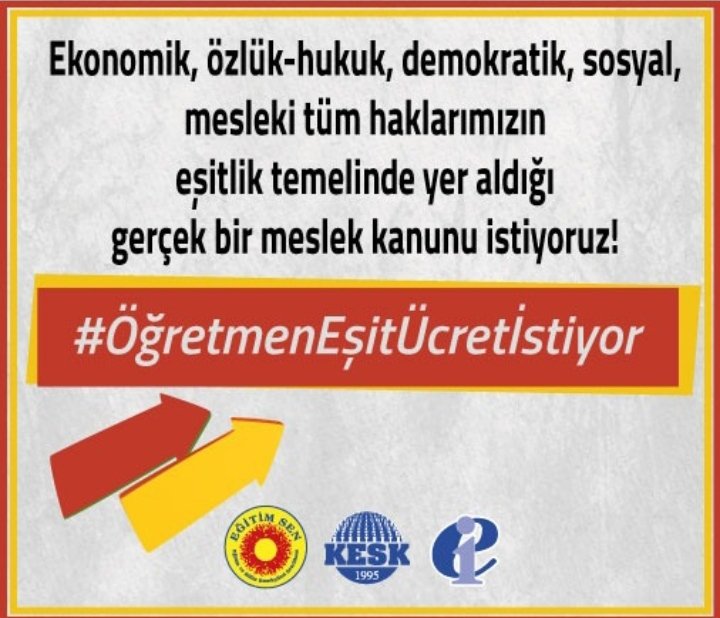 Gerçek bir meslek kanunu istiyoruz!
#ömkiptal
#eşitişeeşitücret
#ÖğretmenEsitÜcretİstiyor