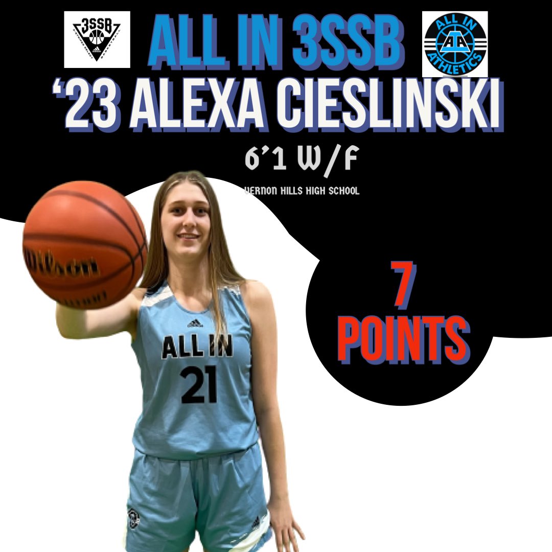 On senior night, the Big 3 for Vernon Hills of Grace Koepke (21pts/17reb), Alexa Cieslinski (7pts) &amp; Ava Barszcz (8pts) did their thing in the win.  And <a href="/AvaBarszcz/">ava barszcz</a> was unreal singing the national anthem. #ALLINfamily #3SSB <a href="/aiathletics/">ALL IN Athletics</a> <a href="/gkoepke10/">Grace Koepke</a> <a href="/2023Cieslinski/">Alexa Cieslinski</a>