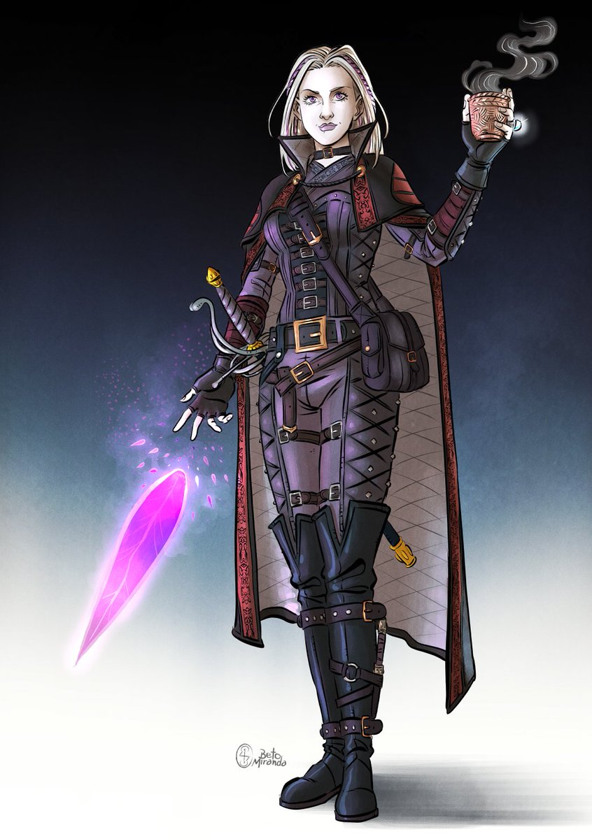 betomirandaart2's tweet photo. Limon is a Shadar-kai noble soulknife rogue, who also is a warlock with genie pact making her looks like always standing in a light breeze. 

🔁+ ❤ to support!

#DnD #Fantasy #RPG #TTRPG #Shadarkai #SoulKnife #Rogue #Tea #Commission https://t.co/QNp3kM8tYq