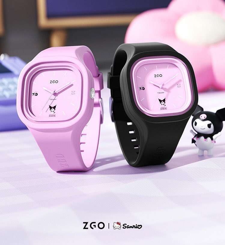 Peepinkshop's tweet photo. ZGO ออกนาฬิการุ่นใหม่ลิมิเตดเป็นลายคุโรมิ หน้าปัดทรงเหลี่ยมกันน้ำ เข็มนาฬิกาเรืองแสงในที่มืดได้ ราคาหลักร้อยแถมฟรีกล่องเหล็กซานริโอ้ไปเลยคุ้มมากก ;-; https://t.co/b7boDKsmxT