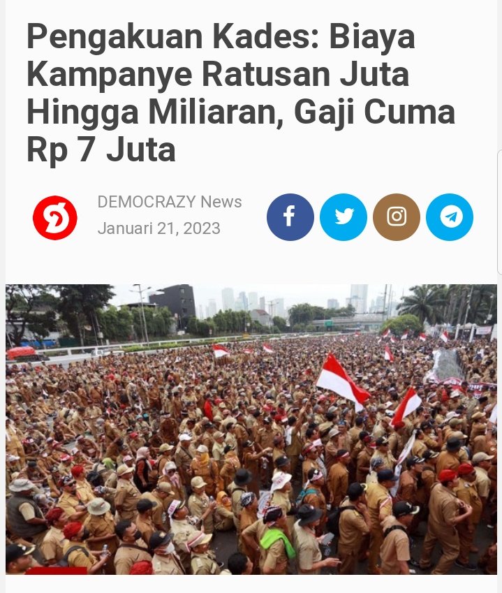 Pantes rakyate mata duitan milih cuman karena duit bukan karena visi. Kades ikut berperan mengedukasi PILITIK BUSUK.