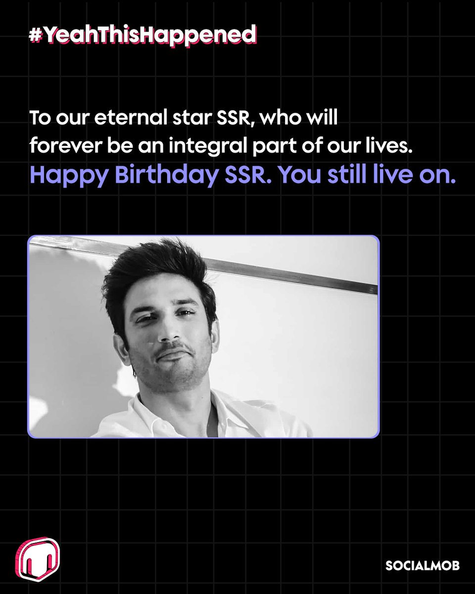 SocialMobApp's tweet photo. Remembering you  #SushantSinghRajput You still live in your hearts <3 #HappyBirthdaySushant #SSR #LoveYou https://t.co/aN6aNt3wU3