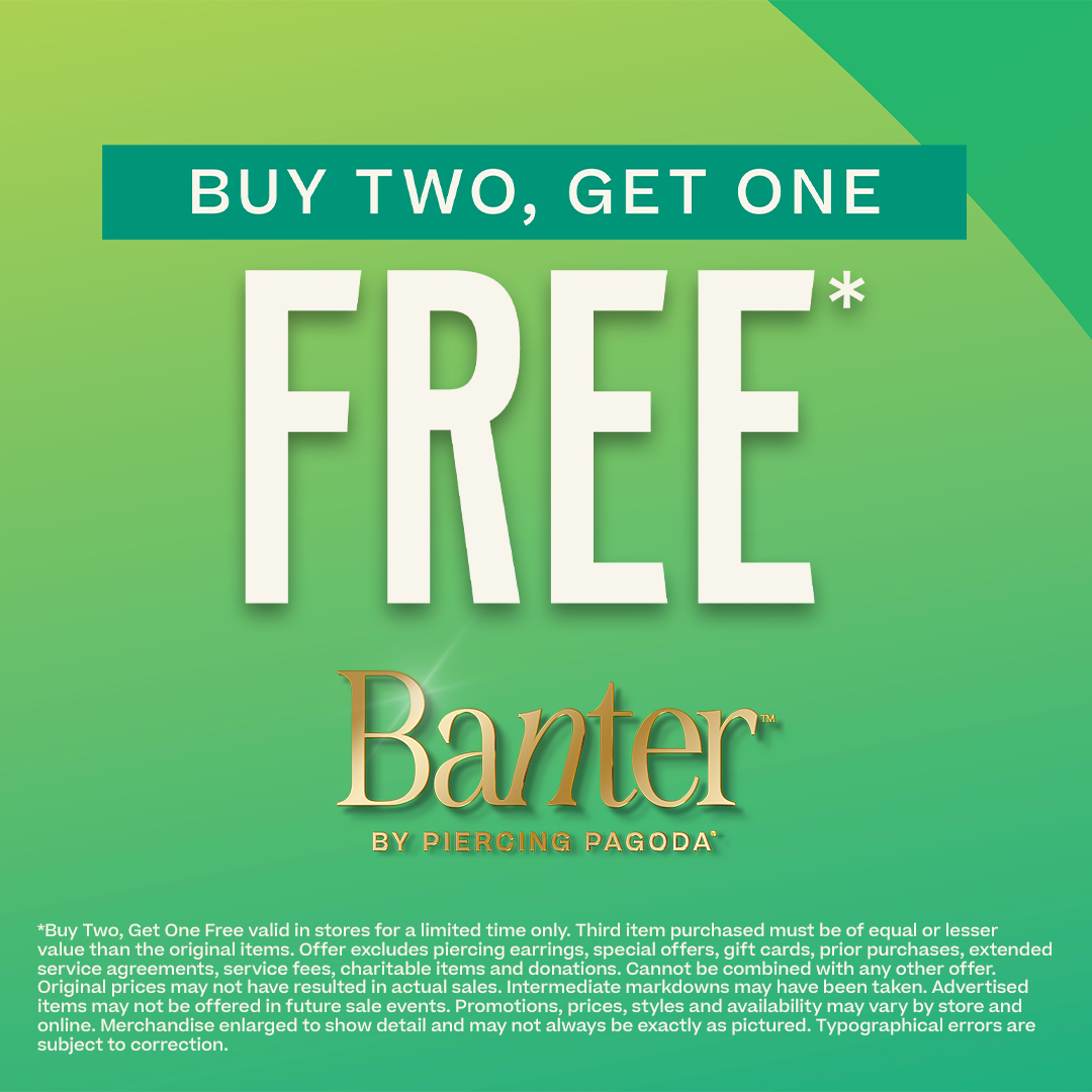 nattierg's tweet photo. Buy Two, Get One Free starts now. Time to save on a new stack. Earrings, rings, bracelets-it's up to you. Save now through January 22nd! #BanterEmployee https://t.co/r2Ws7C3xc3