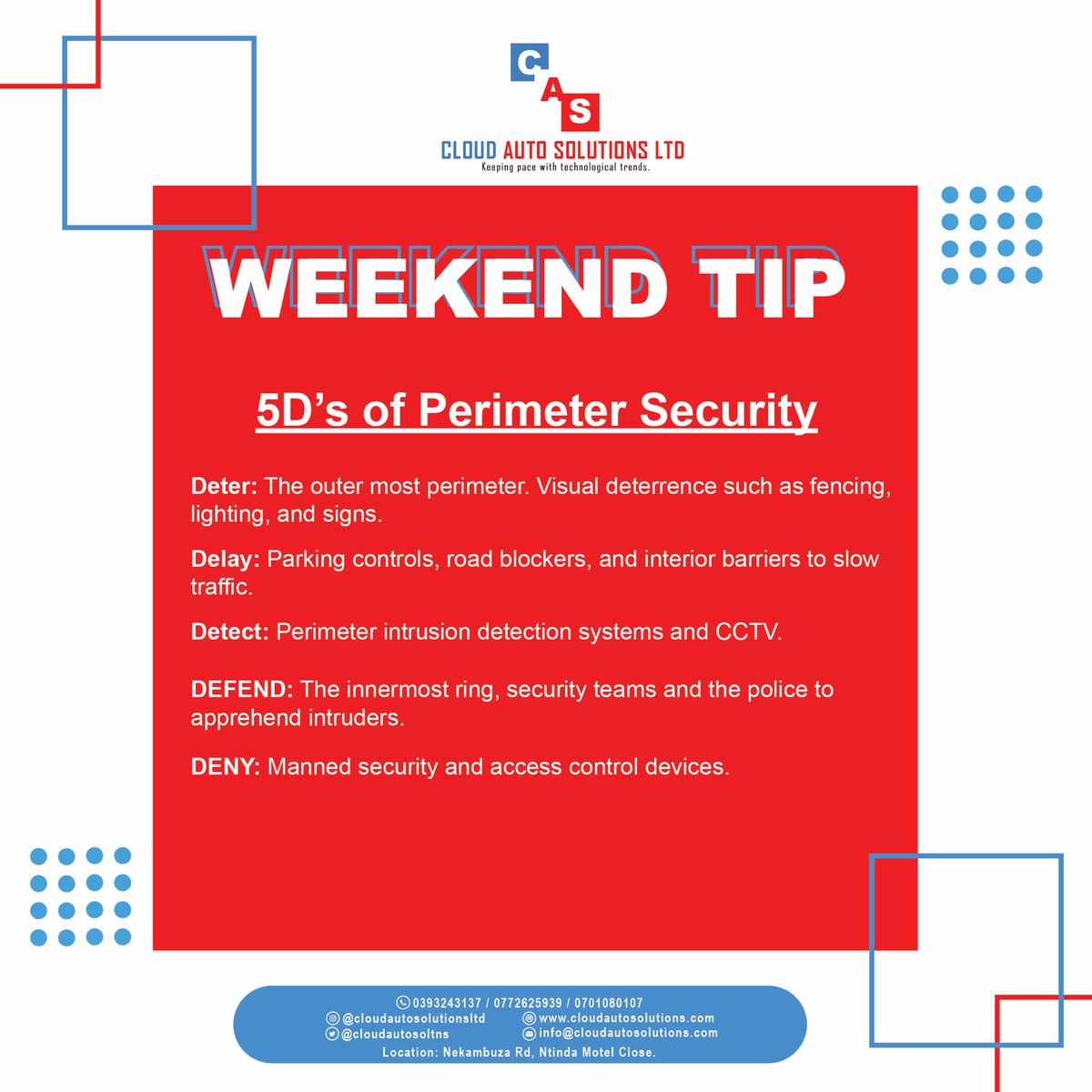 cloudautosoltns's tweet photo. Weekend tips
#securitytip https://t.co/wkItkF3feg