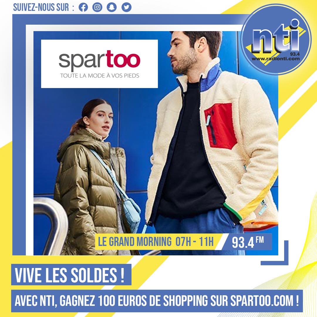 RadioNTI's tweet photo. Cette semaine avec NTI - Officiel, GAGNEZ 100€ de SHOPPING sur Spartoo 🤩

Pour participer :

👉 Likez le post du jeu sur la page Facebook NTI-Officiel

Avec NTI - Officiel &amp; Spartoo, toute la Mode à vos Pieds !
📻 Radio NTI "La Nouvelle Tendance" à Nantes sur 93.4 FM &amp; DAB+ https://t.co/yDtlNctZOQ
