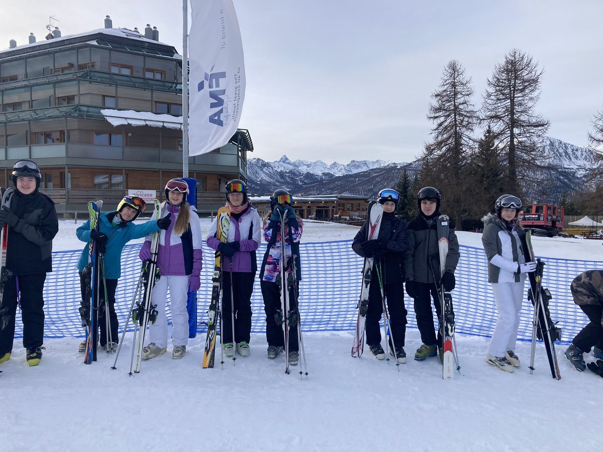 PcsAski's tweet photo. Day one- we are on the mountain. Just about to meet our ski instructors⛷⛷⛷ https://t.co/YzkQH0qJ5A