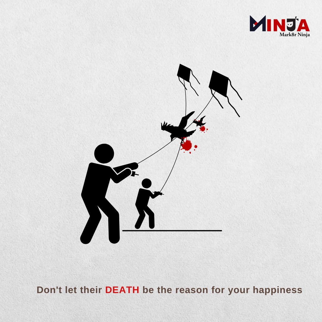 Mark8rNinja's tweet photo. The harvest festival is here and we wish that this occasion,
Don't let their(birds) DEATH be the reason for your happiness.
#makarsankranti #makar #kiteflying #birds #birdsonearth #birdsafety #kite #kitefestival #festival #delhi #fyp #graphics #birdgraphy #marketing  #mark8rninja https://t.co/okjBcqse5R