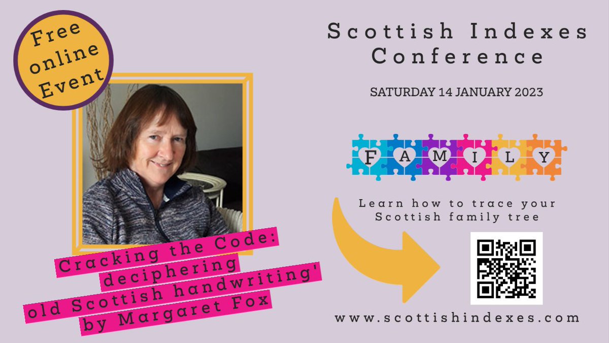 scottishindexes's tweet photo. Starting in just over an hour, 'Cracking the Code: deciphering old Scottish handwriting' by Margaret Fox, Archivist at Traquair House. Hope you can join us to develop your genealogy skills. https://t.co/3iaNqUmNb3
