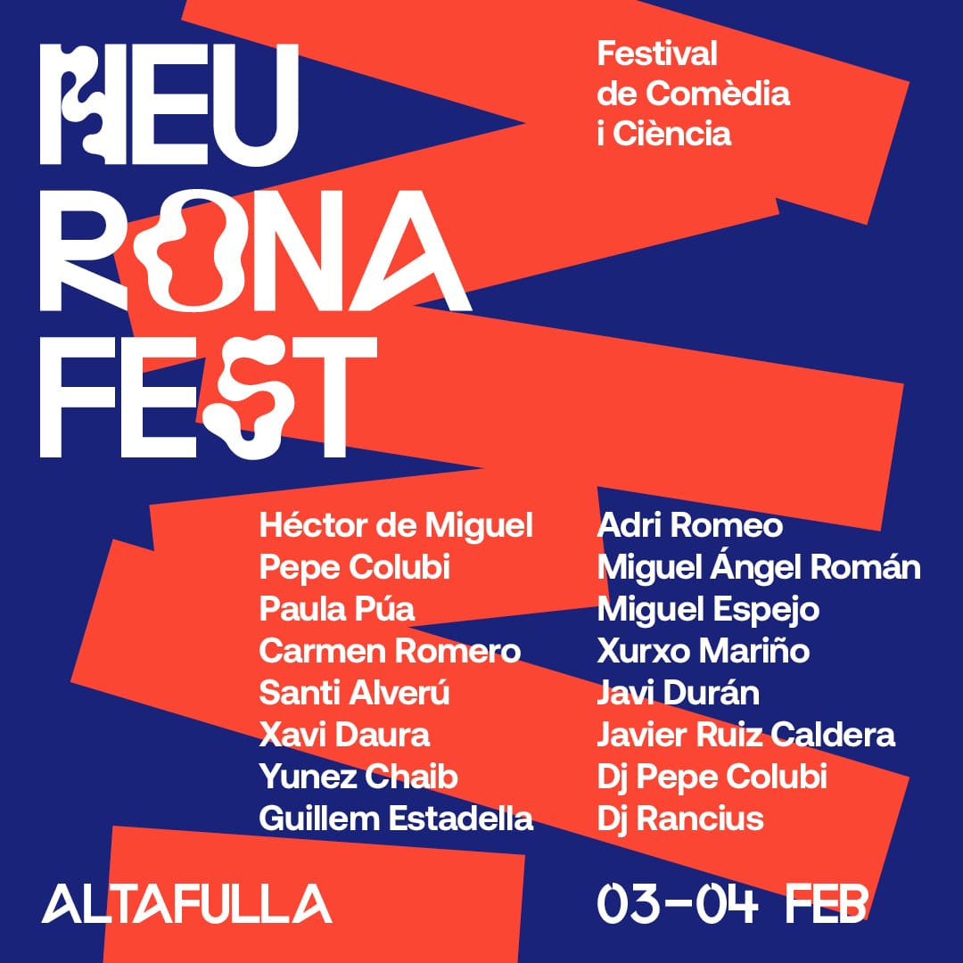 El Neurona Fest s'apropa!
#altafulla #tarragona #costadaurada #costadorada #festival #comedia #humor #risas #riures #ciencia #cervell #cerebro
#inteligenciaartificial #queque @pepe_colubi @miguelespejocomico @pppua @yunezchaib @xavidaura @gestadella @adriromeo