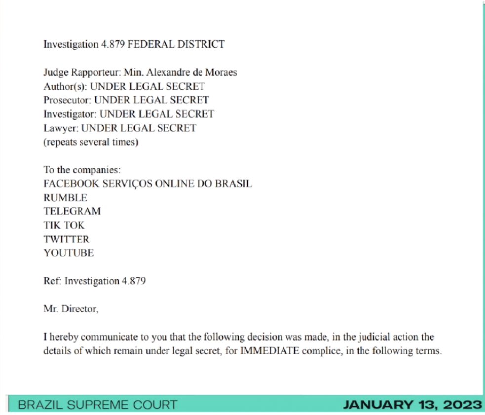 ggreenwald's tweet image. Very. I discussed and read the full (translated) order starting at 21:30 of our show. Key pages are below. The key context are 2 NYT articles which warn of how dangerous this judge has become in his virtually unlimited powers of censorship and detention.

rumble.com/v25depn-exclus…