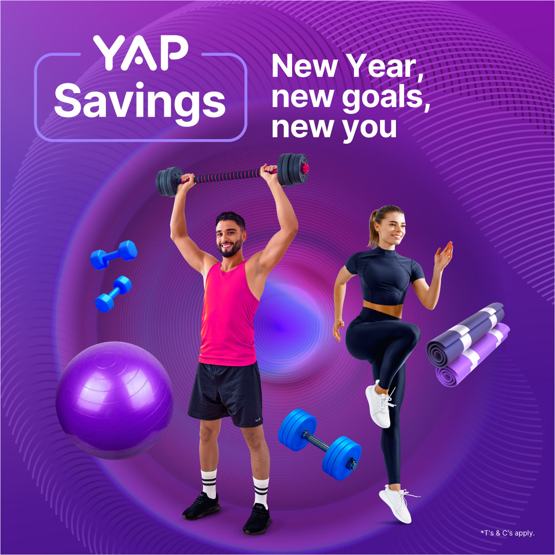 New fitness goals? Get yourself geared up properly with our amazing YAP savings and get your next fitness journey started with YAP. T’s &amp; C’s apply

#YAP #YapUAE #offers #promotion #fintech #digitalbanking
