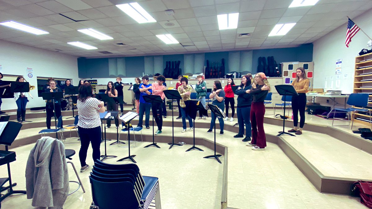 Super excited to be hosting ACSMA All County 1. watching Show Choir work with this awesome lady has been exciting and nostalgic! These kids are steadily working their way to an awesome energy filled show tomorrow! 2pm! #mycrcs