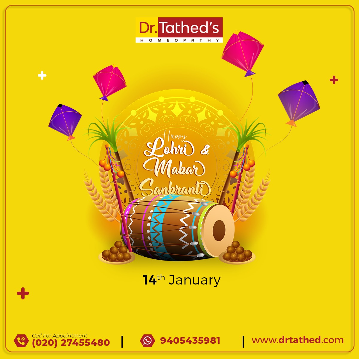dr_tathed's tweet photo. May you soar high with success just like your kites this Makar Sankranti. 
Happy Makar Sankranti &amp; Lohri! https://t.co/bOrhcSHqqY