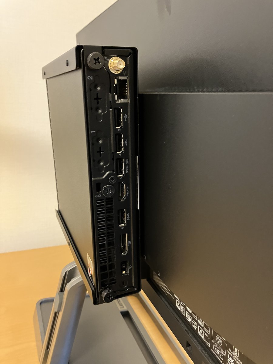 miyaryo1212's tweet image. ThinkCentre M75q-2 Tiny x Lenovo L22i-30で (実質) 一体型PCの完成！
#Lenovo #ThinkCentre
