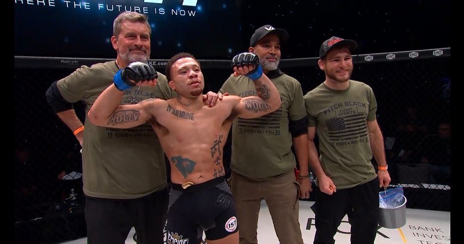 Congratulations <a href="/ItsHollywood_/">John Sweeney</a> on his dominate <a href="/LFAfighting/">LFA</a> victory tonight despite being the “underdog”.