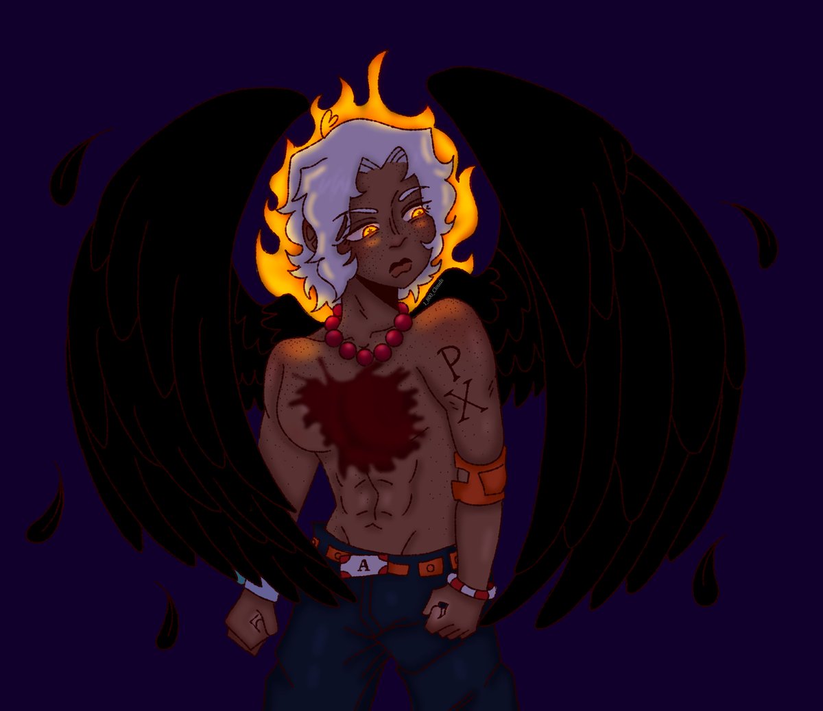 1_800_Clouds's tweet photo. Day 5 // Grief 
SO SORRY THIS IS COMING OIT SO LATE </3
#AceLawWeek2023 https://t.co/7gFtKfQax7