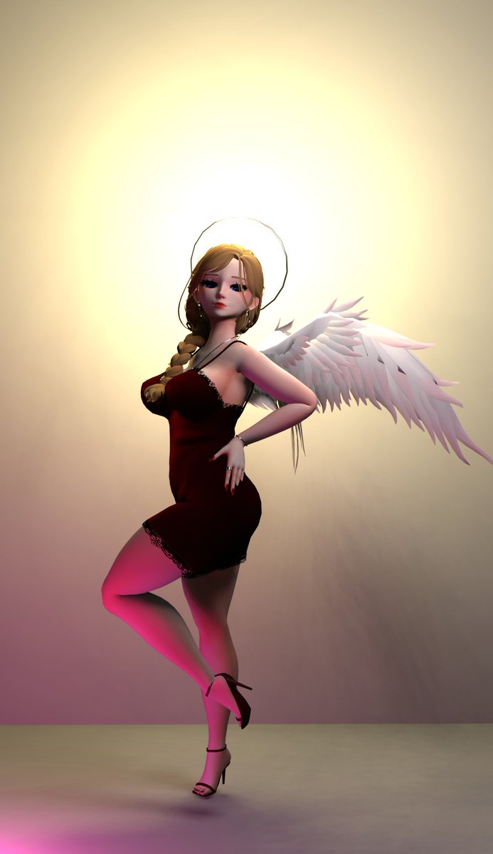 Kelseu_'s tweet image. Render of my #VRChat valentine's avatar! 
#ValentinesDay #Blender3d #blenderart #render