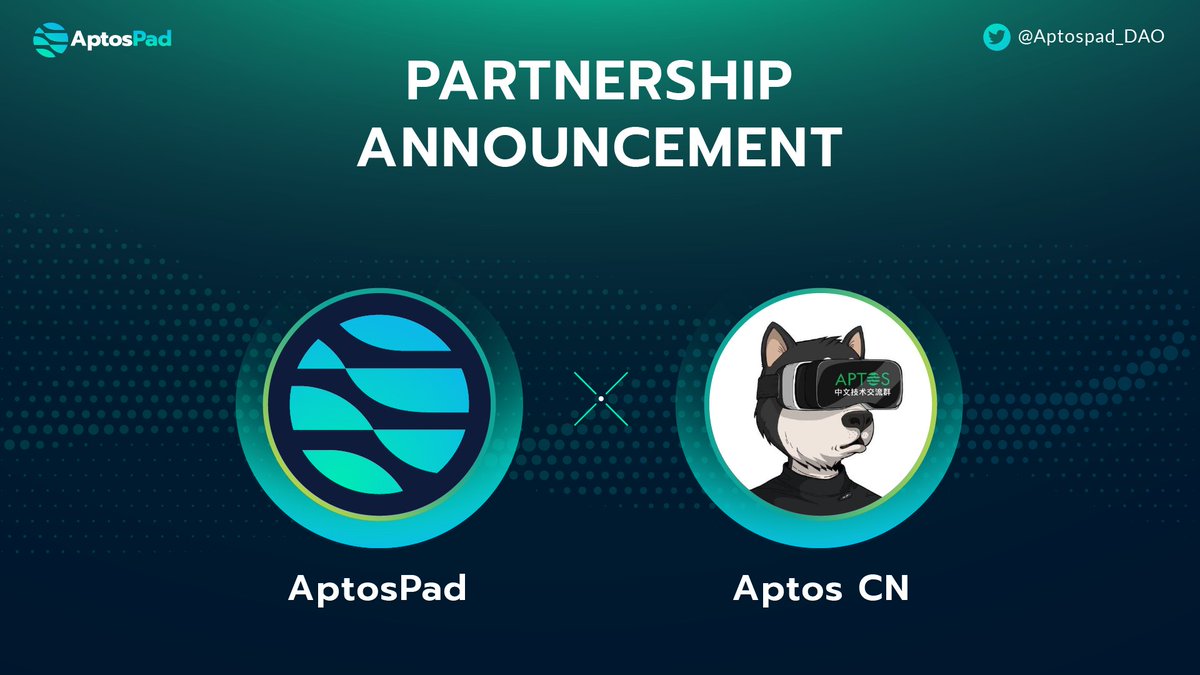 Aptospad_DAO's tweet photo. GM โ
๐ We are so happy to announce our partnership ๐ค@Aptosassistant - the strongest support community in the @Aptos_Network
Aptos CN will make it easier for @Aptospad_DAO to develop in the Chinese ๐จ๐ณ community in the long term ๐
#AptosEcosystem #AptosPad #AptosCN https://t.co/Y0buot2adt