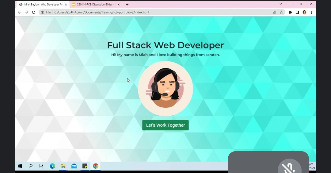 Marevisha's tweet image. Learning web portfolio with  @zuittco

#Zuitt #FreeCodingBootcamp