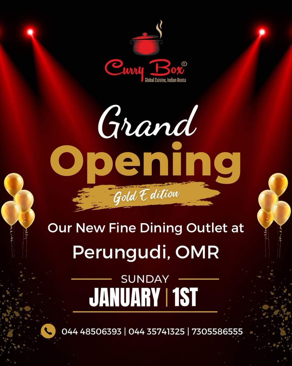 Sandy_Offfl's tweet photo. So My friend having #CurryBox restaurant at Annanagar and Perumbakkam which is famous for its ÀyraMeen Kuzhambu...has opened a new branch at Perungudi, 
Now they have introduced 24carat Gold infused foods...
Must try
@arivomkadaioffi @ArivomKadai @arivomkadaii https://t.co/rTY0nGCZjb