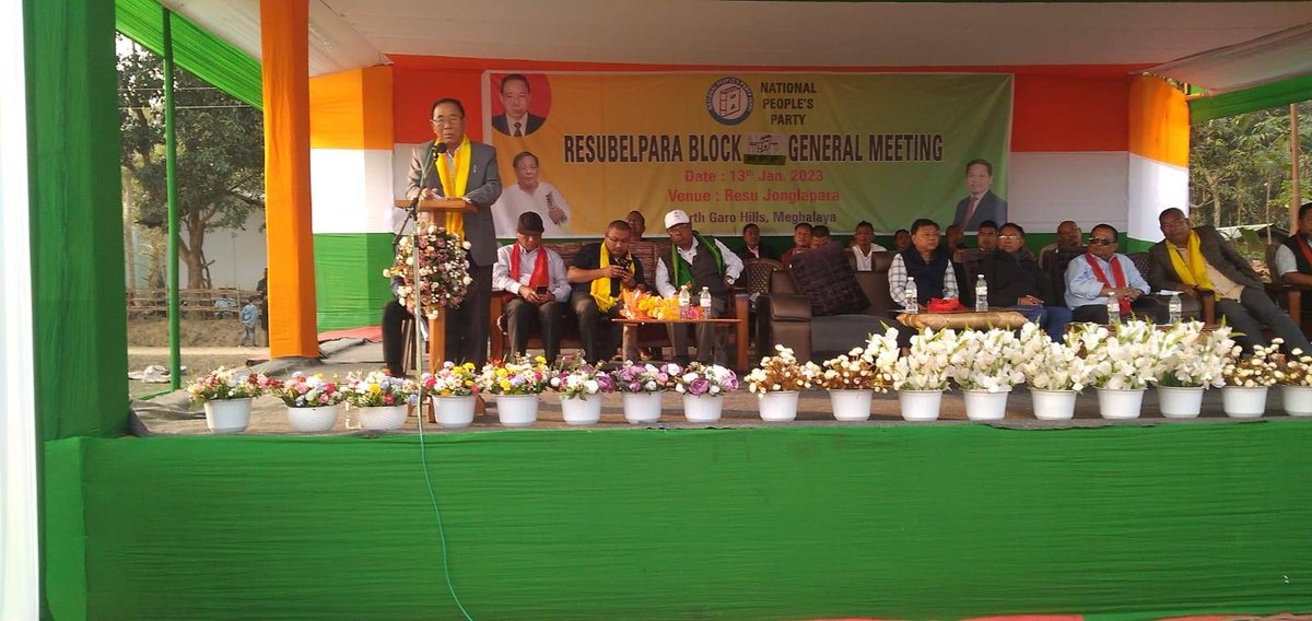 nppmeghalaya's tweet photo. At the Resubelpara Block NPP General Meeting organized at Jonglapara, Resubelpara, North Garo Hills District. 
Hon'ble Deputy Speaker &amp; MLA of 39-Resubelpara Constituency Shri. Timothy D Shira was present along with Hon'ble MLA of 37-Kharkutta Constituency Shri. Rupert M Momin. https://t.co/mo3qLtdrr2