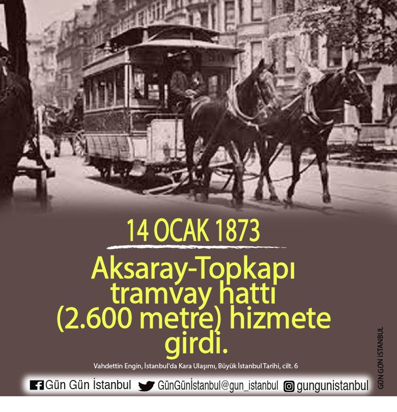 #I873 #tramvay #hattı #AksarayTopkapı #VahdettinEngin #İstanbul #İstanbulunTarihi #GünGünİstanbul @istanbulbld 

Tramvay inşası,KonstantinKarapanoEfendi’ye  imtiyazla verilmişti. Viyana’da inşa edilen vagonları Macar atları çekerdi.Kazalar  'vardacı'lar tarafından önlenirdi.