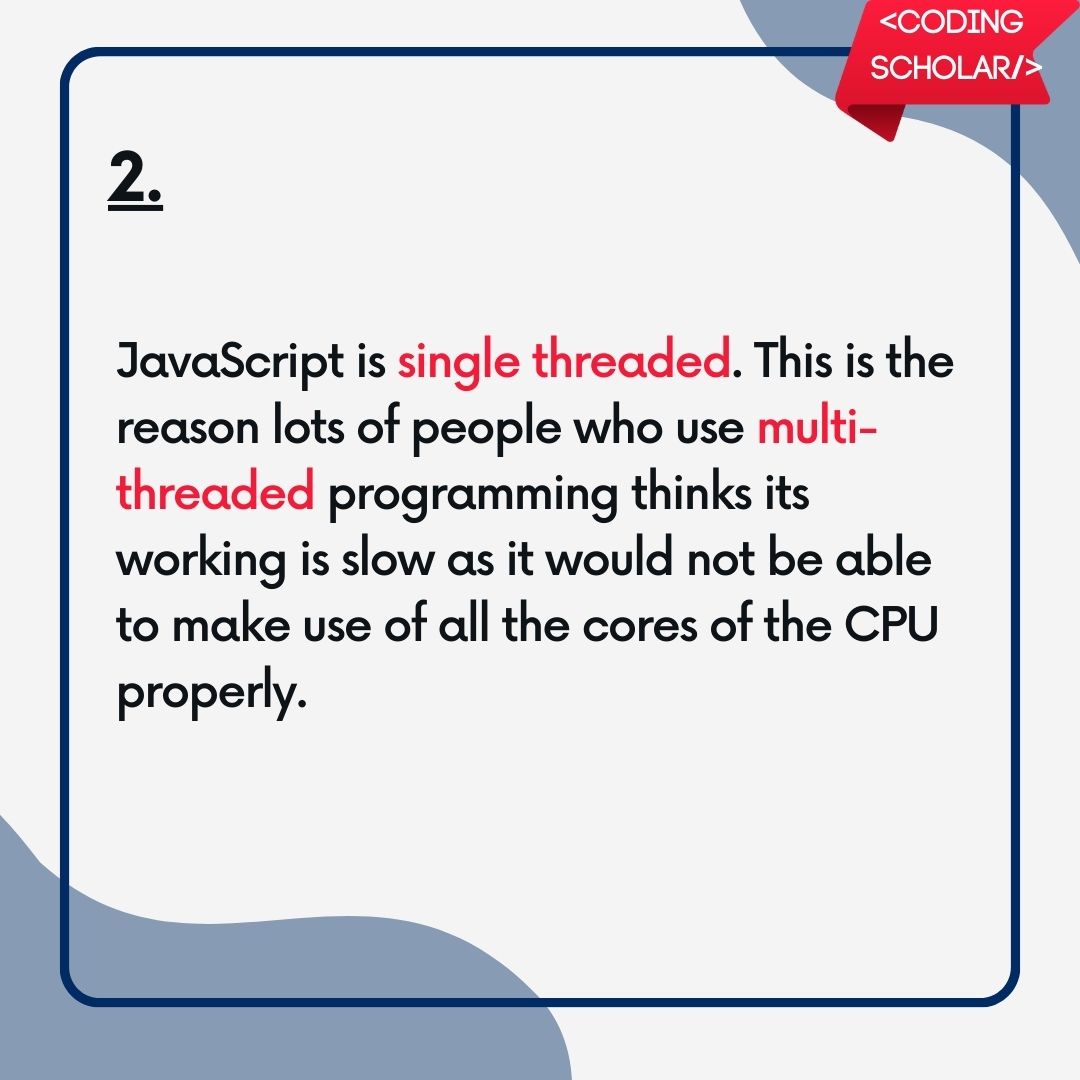 coding_scholar's tweet photo. Interesting Facts About JavaScript 🔥

Follow @coding_scholar for such more content 😊

#codingscholar #coding #programming #javascript #html #css #js #codingisfun #reactjs #nodejs  #backend #FullStack #webdeveloper #webdesigner #code #codenewbie #computerscience #100daysofcode https://t.co/9F1pOT2csR