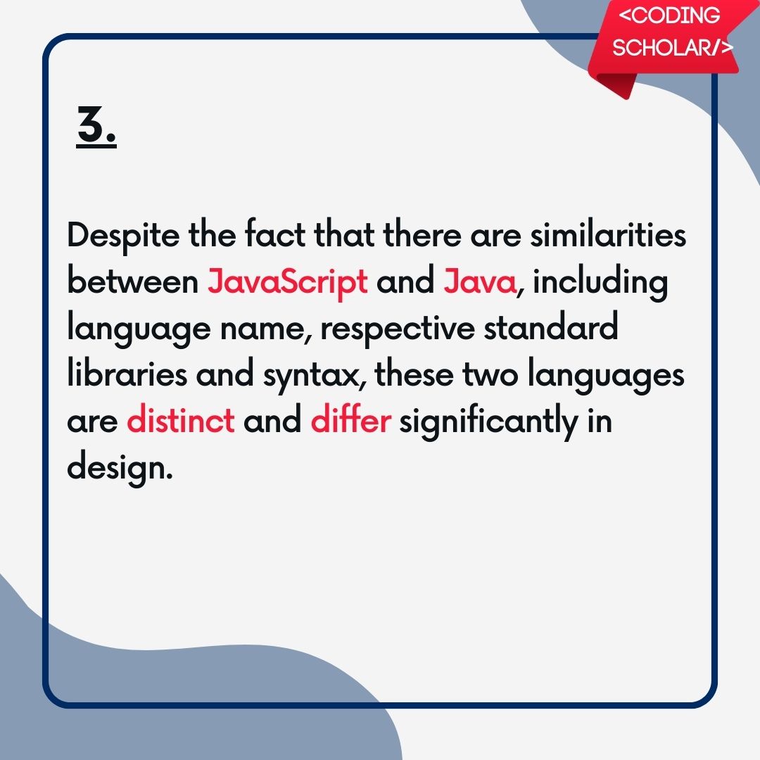 coding_scholar's tweet photo. Interesting Facts About JavaScript 🔥

Follow @coding_scholar for such more content 😊

#codingscholar #coding #programming #javascript #html #css #js #codingisfun #reactjs #nodejs  #backend #FullStack #webdeveloper #webdesigner #code #codenewbie #computerscience #100daysofcode https://t.co/9F1pOT2csR