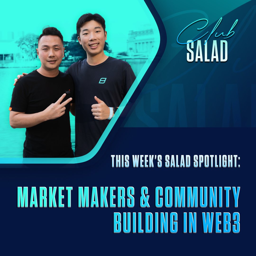 1/6 This week's 💫 Salad Spotlight 💫 Topic: Market Makers &amp; Community Building in #Web3 
🧵 Read the thread to find out more