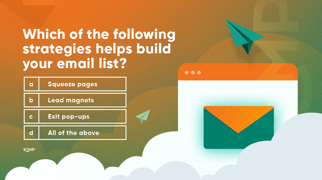 getkimp's tweet image. Adding a custom landing page to each of your email campaigns instead of simply linking them to your homepage makes all the difference. So, how many of these landing page types do you already use?
Answer:
d) All of the above 
#landingpages #customgraphics #customlandingpage