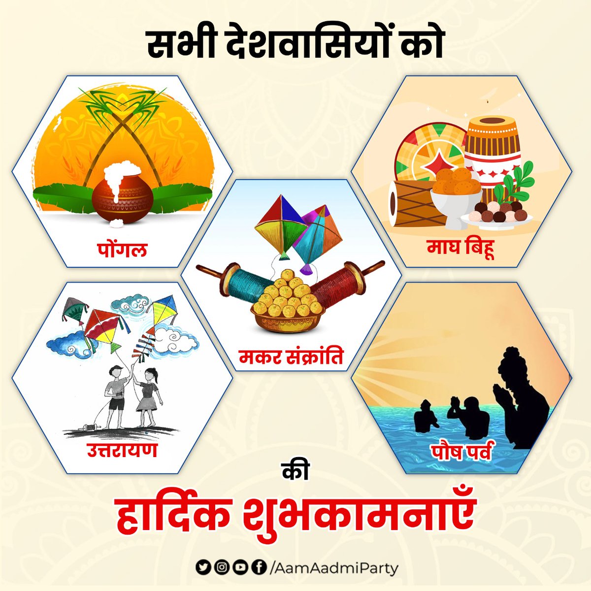 सभी देशवासियों को मकर संक्रांति, माघ बिहू, उत्तरायण, पोंगल और पौष पर्व की हार्दिक शुभकामनाएँ।

#reconnectappian