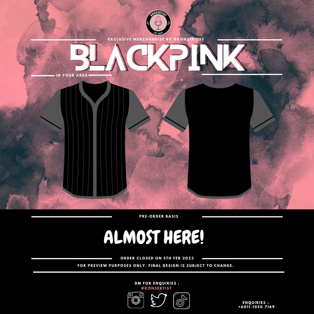 konsertist's tweet image. Almost here!! For #BORNPINKinKL / #BORNPINKinMY! 

Stay tuned for the design 😉

#BLACKPINK #BORNPINK  #konsertist