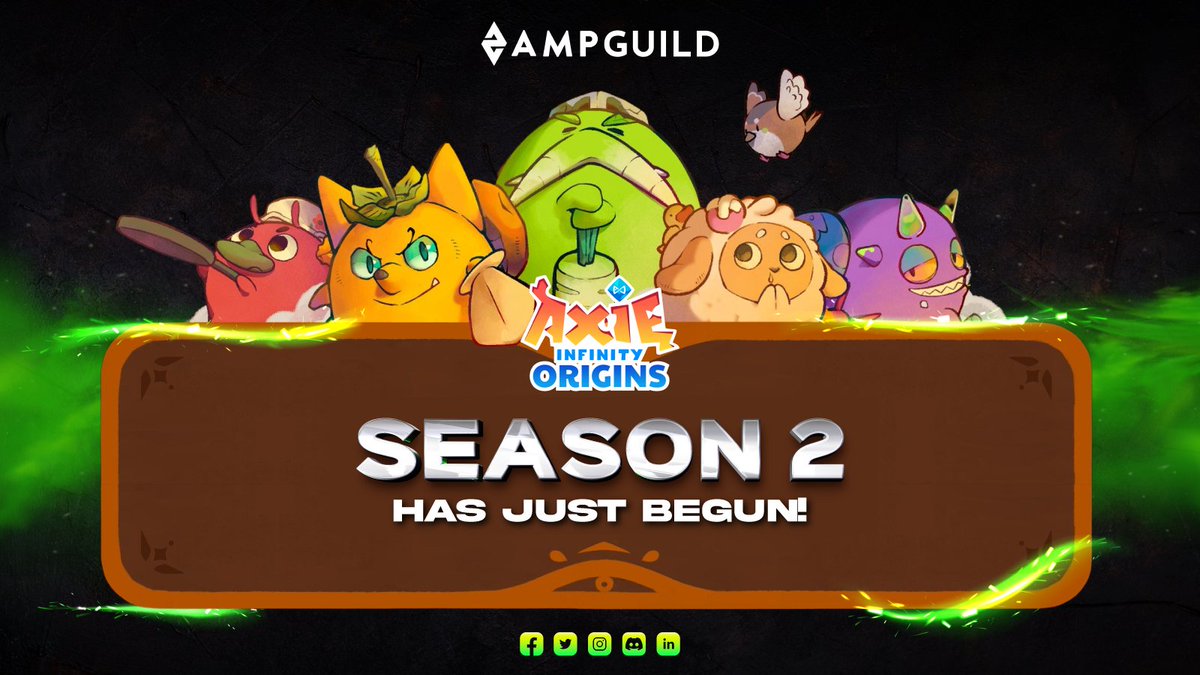ampverseguild's tweet photo. Axie Infinity Origins Season 2 is here ๐
Who's excited ?โก๏ฟฝ๏ฟฝ๏ฟฝ
Interested in being a scholar and represent AMP Guild ? Join our discord to know more ๐ https://t.co/Q4GrSSvpHN
Follow all our socials here ๐ https://t.co/42Rd9cdgiC
#Ampverse #AMPGuild #AxieInfinityOrigins #Web3 https://t.co/BTRHyI2WbA